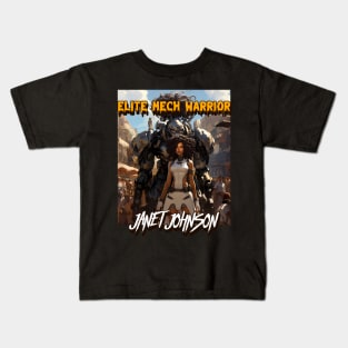 Janet Johnson : Elite Mech Warrior Kids T-Shirt